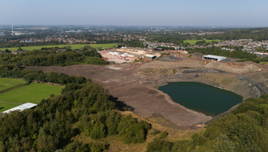 Aerial view of ravenhead quarry